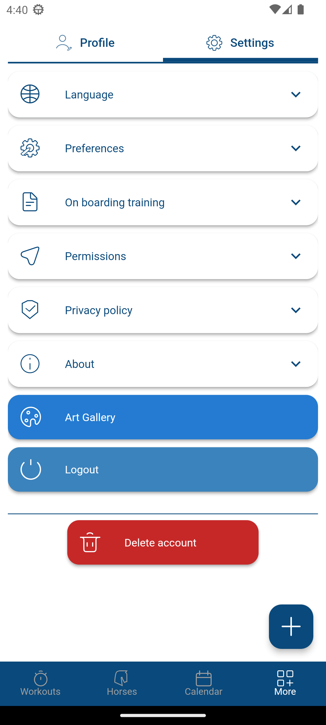 Delete Account Steps